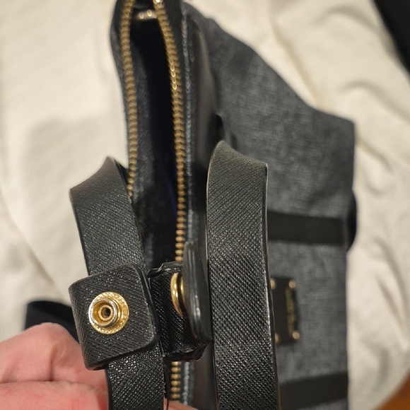 Henri Bendel Black and Gray Convertible Bag - Picture 4 of 7